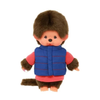 Monchhichi Jongen met blauwe winterjas 20 cm