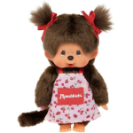 Monchhichi Meisje met rood fruit schort 20 cm