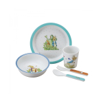Pieter Konijn eetset 5-delige cadeauset blauw