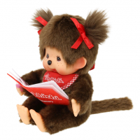 Monchhichi Meisje met boek 20 cm