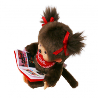 Monchhichi Meisje met boek 20 cm
