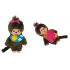 Monchhichi Meisje Slaapogen - Omkeerbare Slab 20 cm