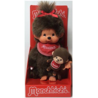 Monchhichi meisje met knuffeltje 20 cm