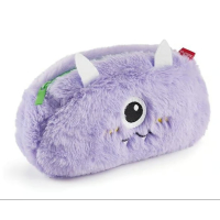 Omkeerbare Pluche Etui Paars Roze Monster – Polyester – 23 cm