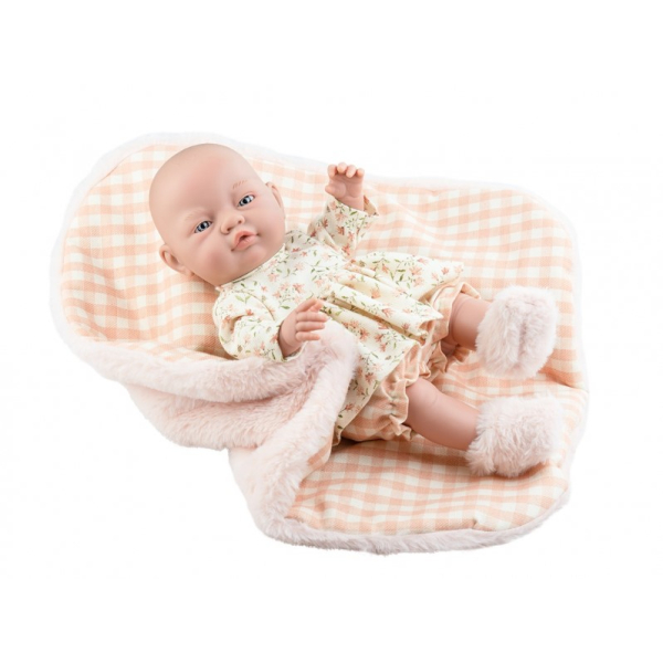 Paola Reina Bebita babypop meisje met bloemen outfit 45 cm