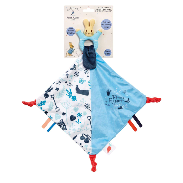 Pieter Konijn knuffeldoekje met bijtring