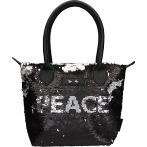 Depesche Trend PEACE & LOVE handtas met pailletten Kiss