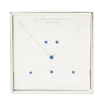 Gift Set Jewellery Sparkle Sapphire silver-plated stainless steel