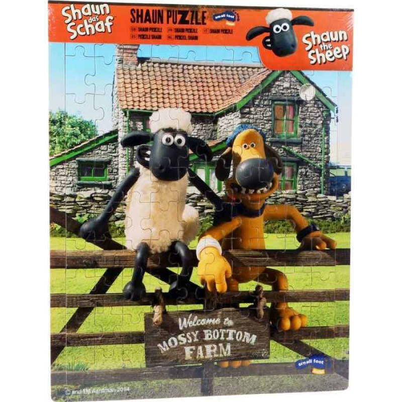 Shaun the Sheep Wooden Frame Puzzle 100 Pieces – Mossy Bottom Farm – 27 x 34 cm