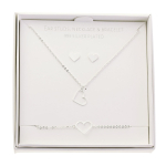 Jewelry Gift Set Heart Silver Plated Stainless Steel