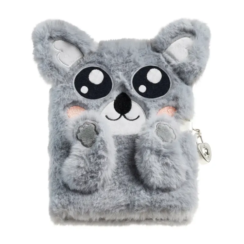 Pluche Dagboek Koala met Slot – 80 Pagina's – 18,2 x 13,1 cm