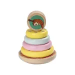 Pippi Langkous Stapelringen van Hout – Houten Stapeltoren – Educatief Babyspeelgoed 10+ Maanden