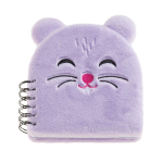 Pluche Notitieboek Hamster – Spiraalbinding – 160 Pagina's – 16 x 16 cm