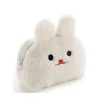 Fluffy Konijn Portemonnee – Zachte Pluche Muntenportemonnee met Ritssluiting