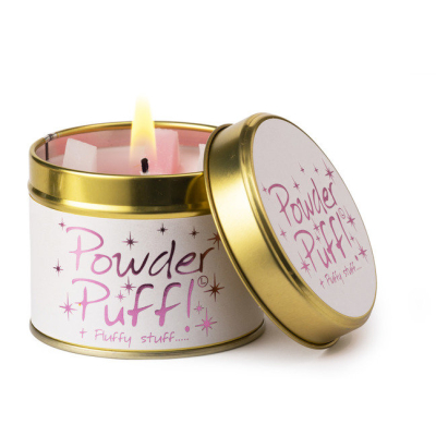 Lily Flame Powder Puff luxury candle in Tin