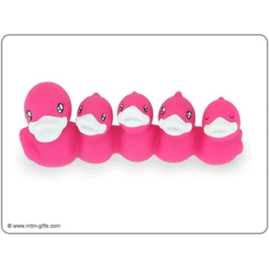 B.Duck Multi Toothbrush Holder with Suction Cup Duck Fucshia 6 x 17 cm