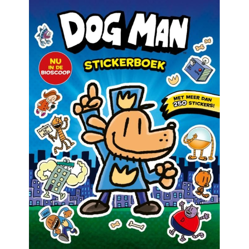 Livre d'Autocollants Dog Man – Plus de 250 Stickers – Édition Néerlandaise – Dav Pilkey