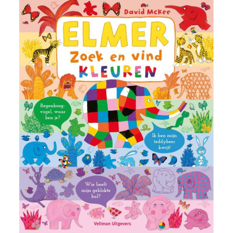 Elmer Zoek en Vind – Kleuren – Hardcover – Nederlandstalig