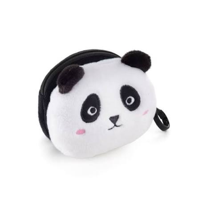 Pluche Muntenportemonnee – Panda met Ritssluiting en Clip