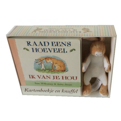 Guess how much I love you gift set book and cuddly toy (Hazeltje) DUTCH EDITION