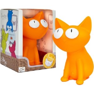 Silly Cat Spaarpot in oranje PVC 17 cm