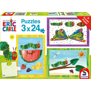 Rupsje Nooitgenoeg puzzel – set van 3 × 24 stukjes – inclusief poster – Schmidt Spiele