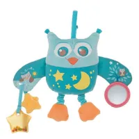 Chicco Activity Uil Knuffel – Pluche Babyspeelgoed met Bijtring, Rammelaar & Spiegel – Vanaf 0 Maanden