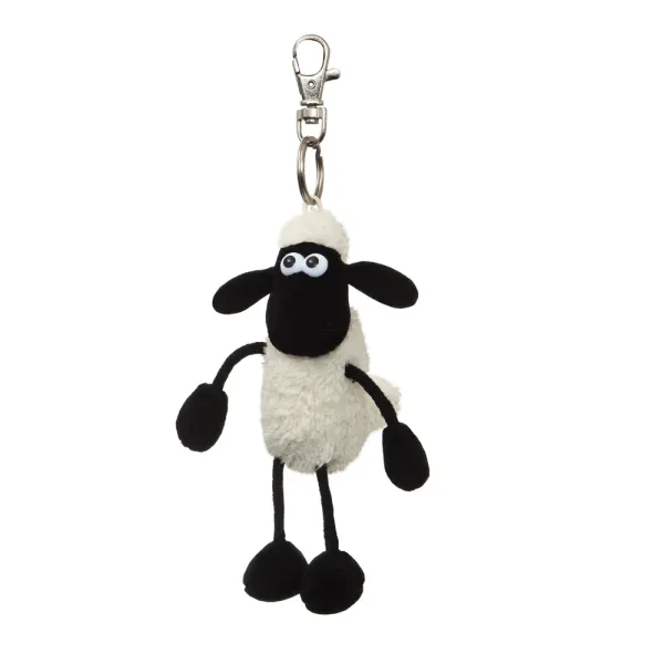 Shaun het schaap pluche sleutelhanger 14 cm