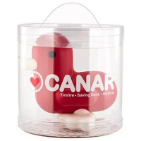I Love Canar Spaarpot 16 cm Rood