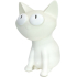 Tirelire Silly Cat en PVC Blanc 17 cm