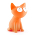 Silly Cat Spaarpot in oranje PVC 17 cm