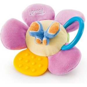 Trudi teething ring and rattle in 1 flower 12 cm