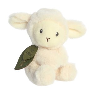 Ebba Eco Baby Collection Lamb Laurin Supersoft plush rattle 15 cm