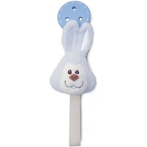 Trudi Cremino collection pacifier holder blue rabbit