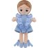 Trudi fabric doll with blue dress 24 cm