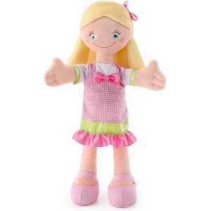 Trudi fabric doll with pink dress 30 cm