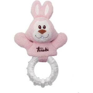 Trudi Cremino collection teething ring pink rabbit