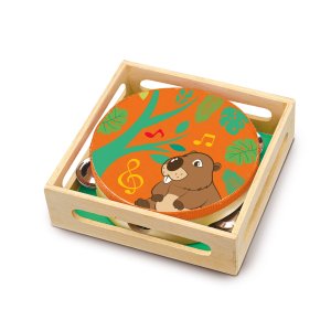 Sevi Wood Eco Smart Tambourine in wooden box