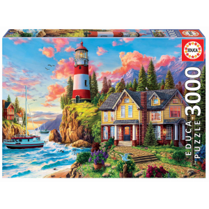 Educa Puzzle 3000 pieces Lighthouse by the ocean