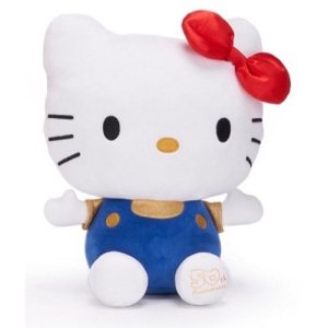 Hello Kitty 50 years Anniversary peluche bleu-Or 25 cm