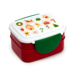 Christmas Baker Street Gingerbread stacked bento lunch box with cutlery