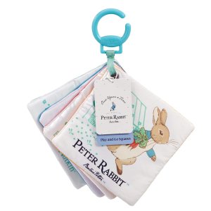 Peter Rabbit Play and go Squares plush booklet with ring