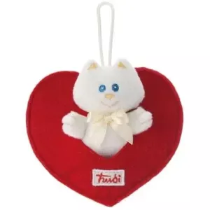 Trudi Sweet Collection plush pendant cat in heart 9 cm